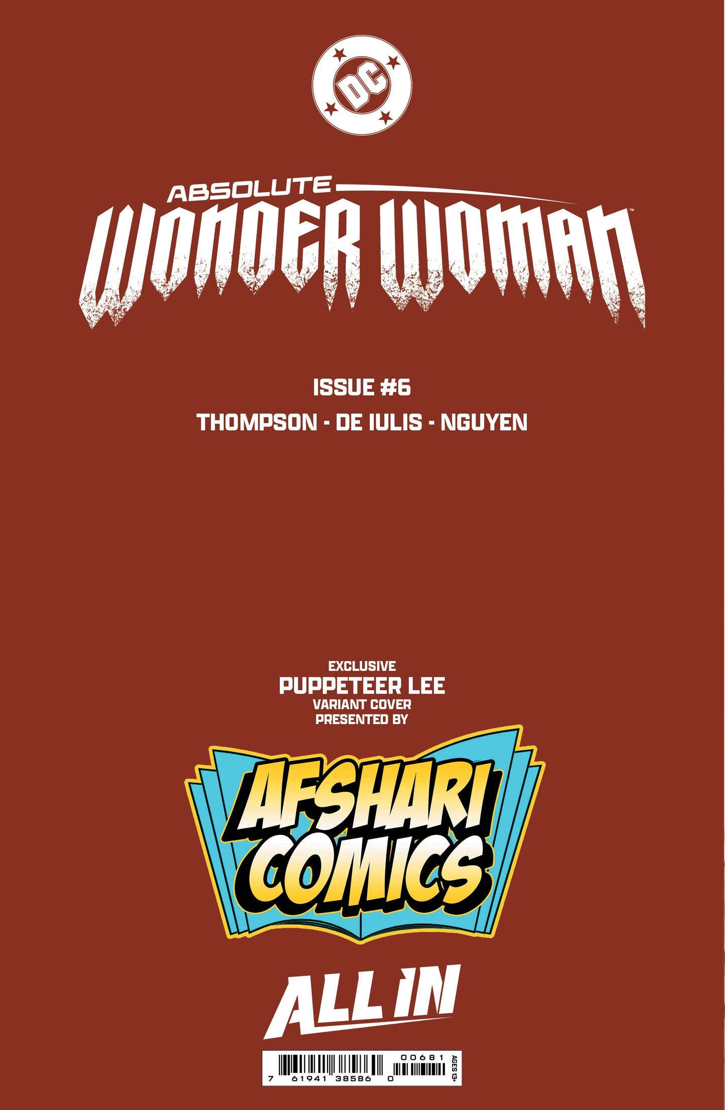 Absolute Wonder Woman #6 Exclusive Puppeteer Lee Variant