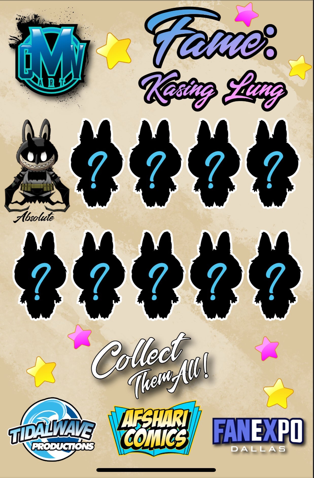 FAME: Kaising Lung - Creator of The Monsters Labubu - Fan Expo Dallas Exclusive - Absolute Batman Variant