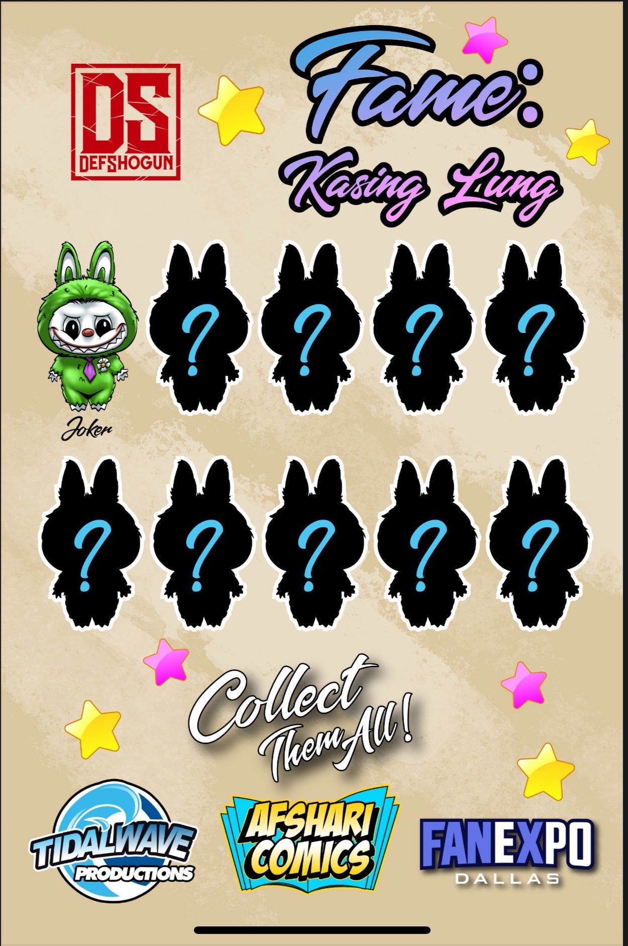 FAME: Kaising Lung - Creator of The Monsters Labubu - Fan Expo Dallas Exclusive - Joker Variant